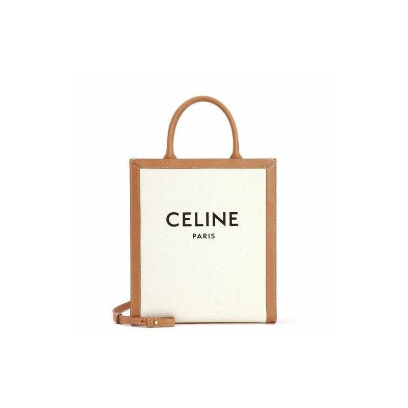 CELINE 天然棕褐色直式帆布小號包 192082BNZ-8