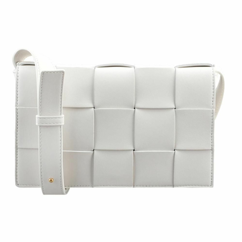 BOTTEGA VENETA Intrecciato 盒式包白色 578004 VMAY1-0