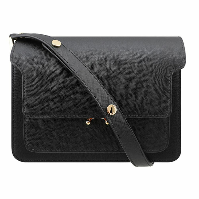 MARNI 24SS 中型行李箱包 Saffiano 黑色-0