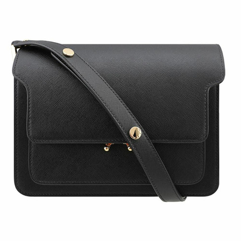 MARNI 24SS 中型行李箱包 Saffiano 黑色