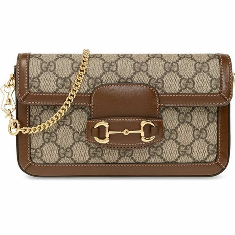 GUCCI 金色馬銜扣迷你包 米色 1995