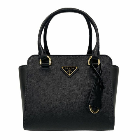 PRADA Saffiano 兩手提/肩背包 黑色 1BA380 2EDV F0002