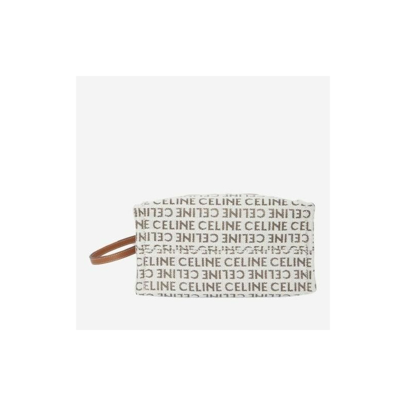 CELINE 卡巴斯小號帆布手提單肩包（天然色）-4