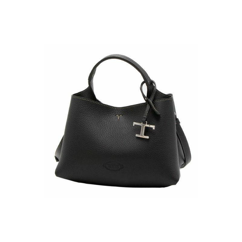 TODS 永恆金屬迷你手提包（黑色）-0