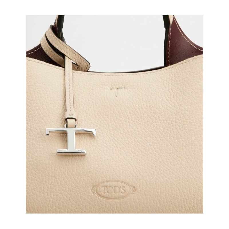 TODS Timeless 金屬迷你手提包 米色 印章：XBWAPAEL000 QRI-5