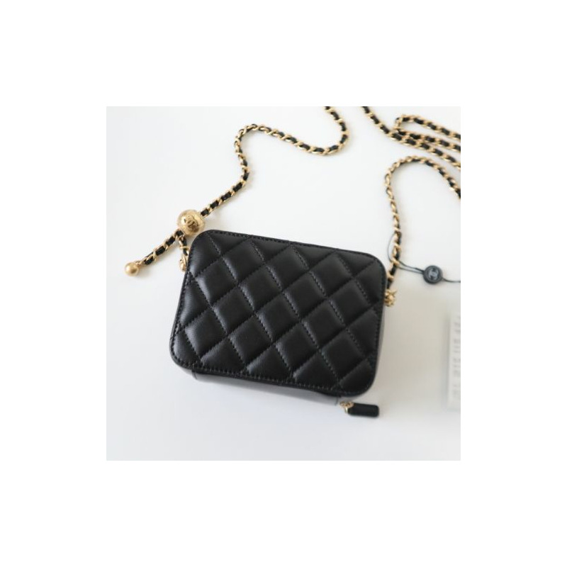 CHANEL 金球相機包化妝包迷你包斜背包 AP2463 WOC 卡包-1