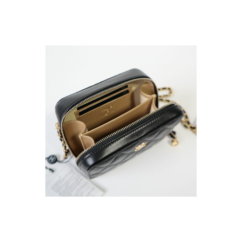 CHANEL 金球相機包化妝包迷你包斜背包 AP2463 WOC 卡包-4