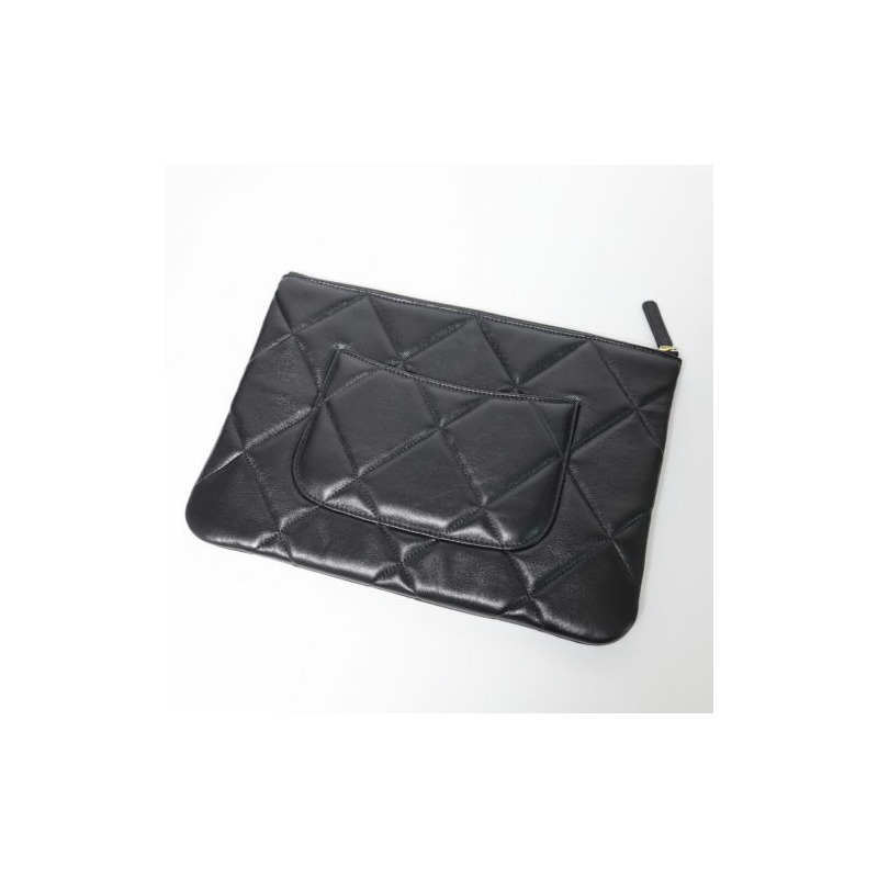 CHANEL 香奈兒 19 中黑手拿包-3