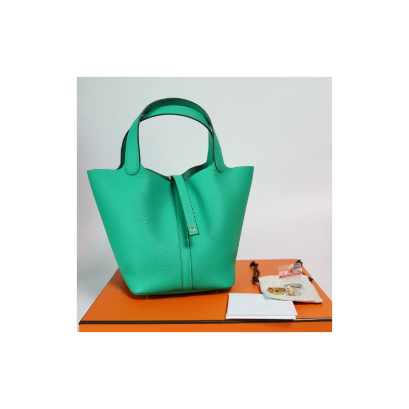 HERMES Picotin 22 薄荷金五金號印記：-6