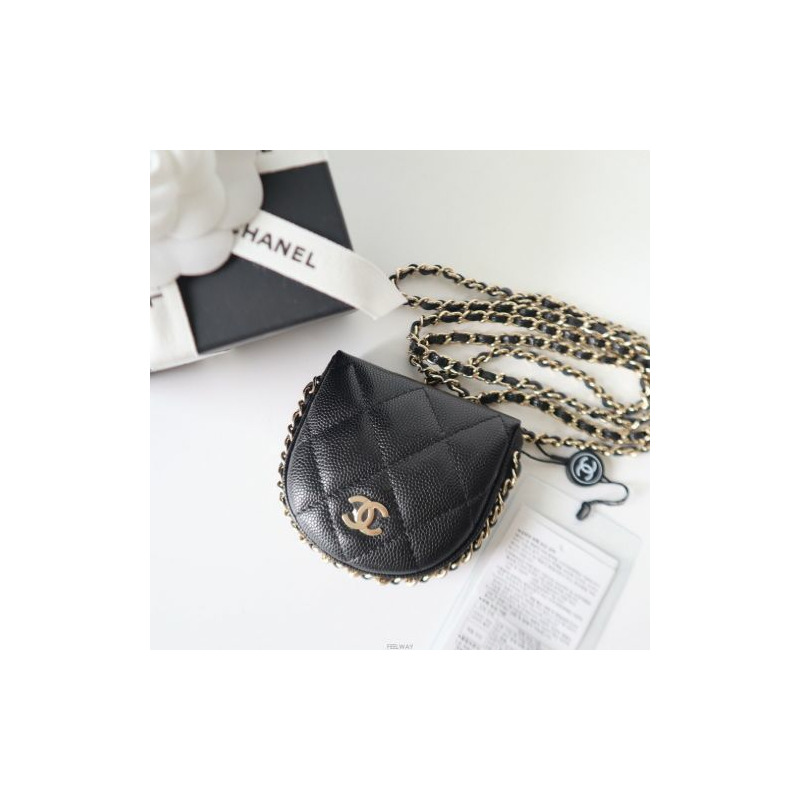 CHANEL 經典鏈條硬幣卡包-0