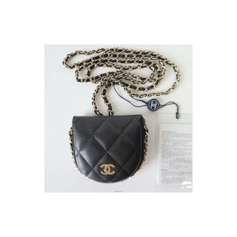 CHANEL 經典鏈條硬幣卡包-1