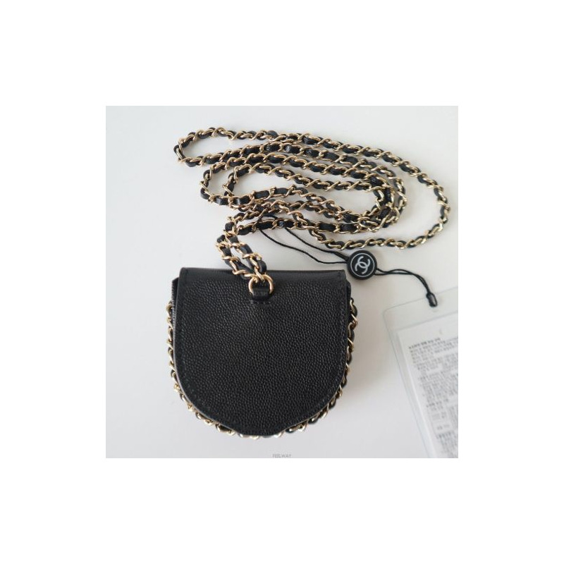 CHANEL 經典鏈條硬幣卡包-2