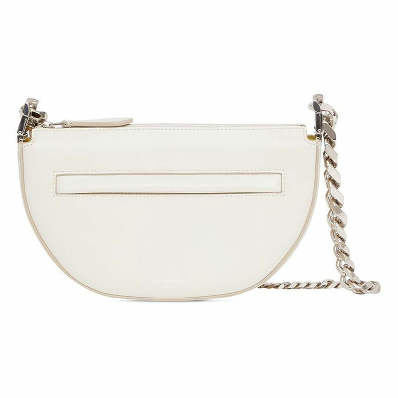 BURBERRY Olympe 鏈條迷你肩背包 淡香草色-0