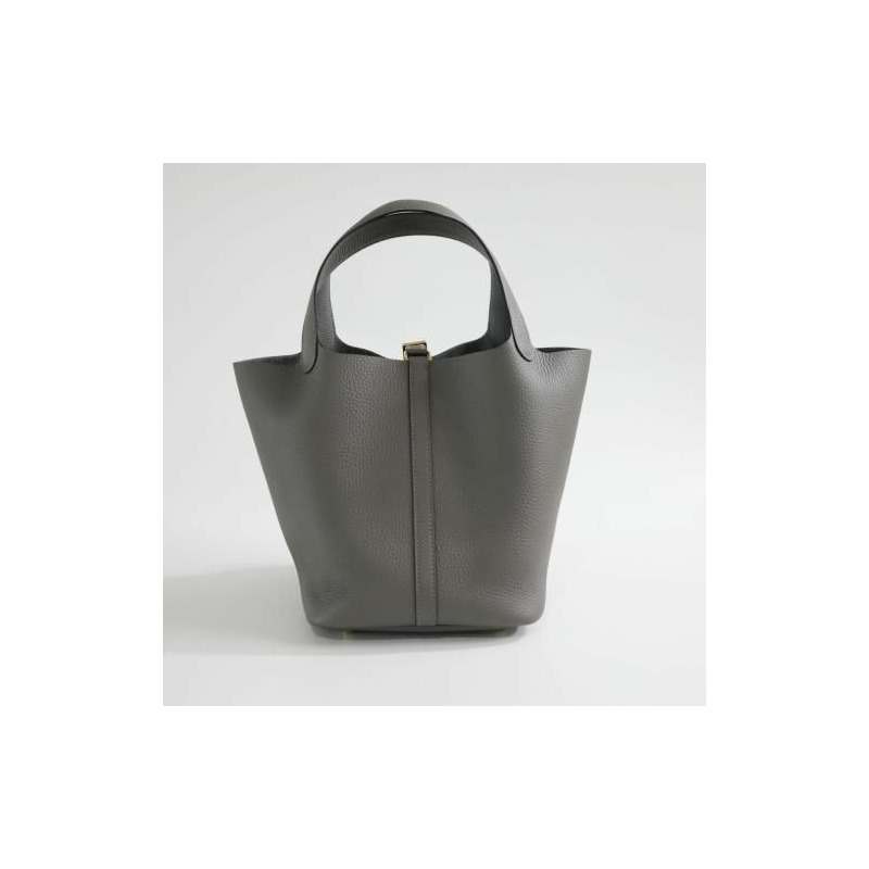 HERMES Picotin 22 尺寸 Grys Meyer 金色五金手提包-1