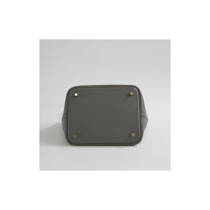 HERMES Picotin 22 尺寸 Grys Meyer 金色五金手提包-4