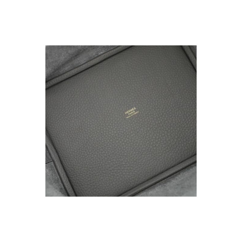 HERMES Picotin 22 尺寸 Grys Meyer 金色五金手提包-5