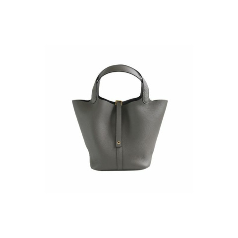 HERMES Picotin 22 尺寸 Grys Meyer 金色五金手提包