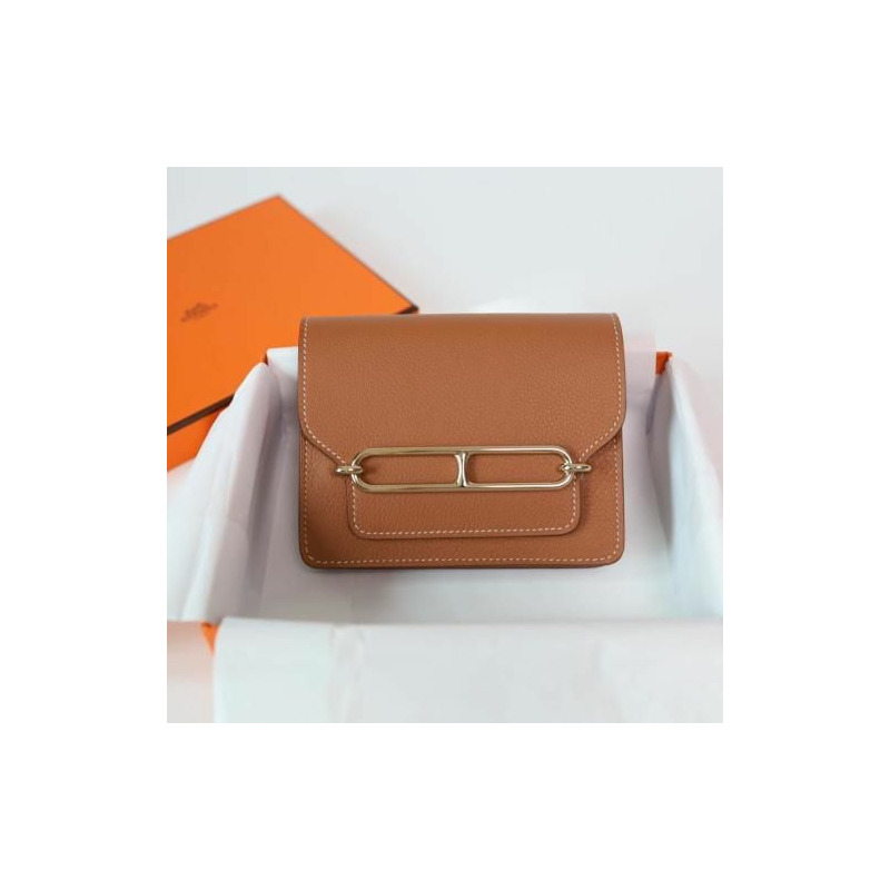 HERMES Rolly Slim Compact Belt Bag 印章金色五金迷你錢包-0