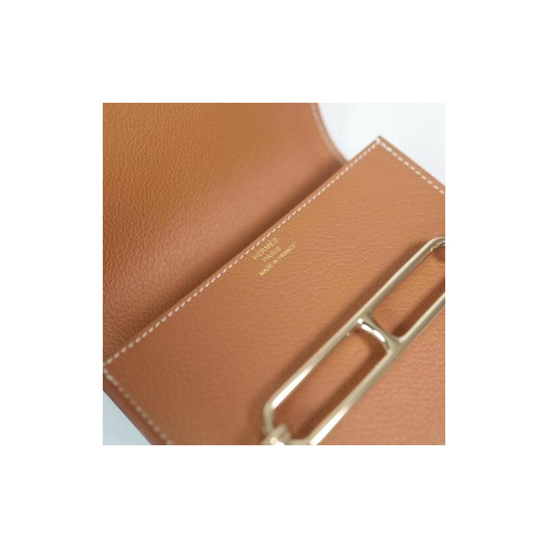 HERMES Rolly Slim Compact Belt Bag 印章金色五金迷你錢包-4