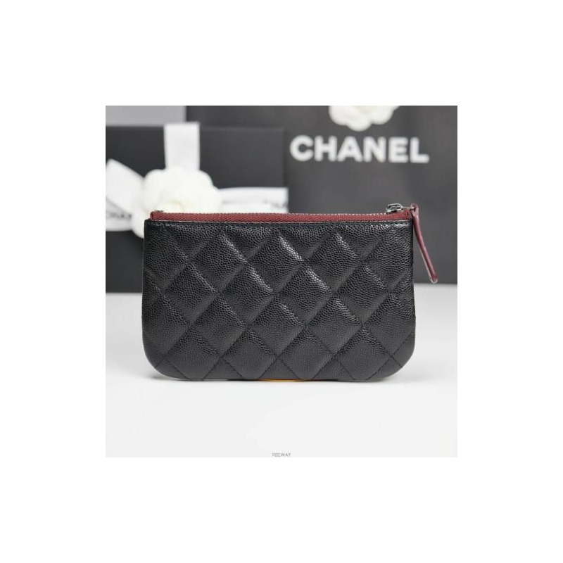 CHANEL 迷你卡包 黑銀色 最新經典迷你卡包-1
