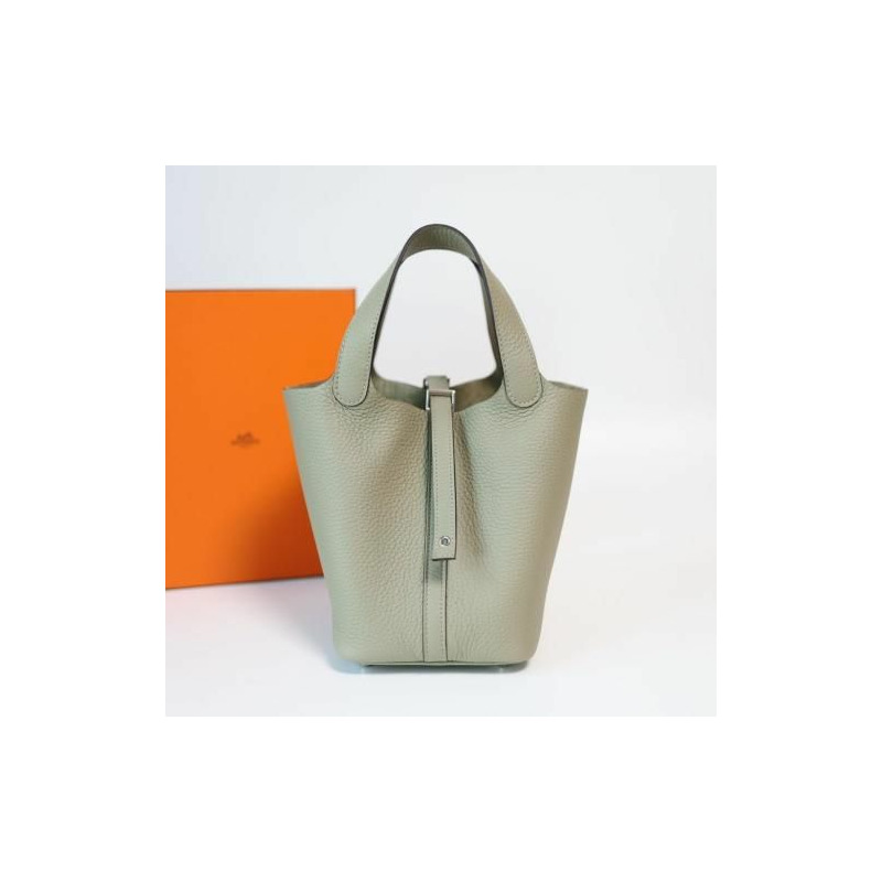 HERMES 皮可汀 18 PM 皮可汀鎖 銀色五金件印記 H056289CKQ1-1