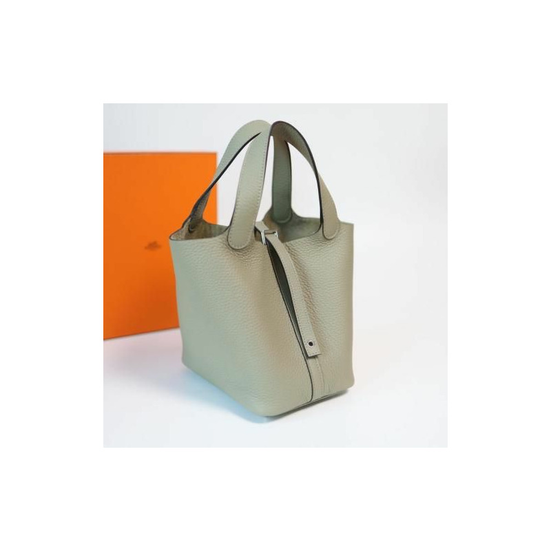 HERMES 皮可汀 18 PM 皮可汀鎖 銀色五金件印記 H056289CKQ1-2