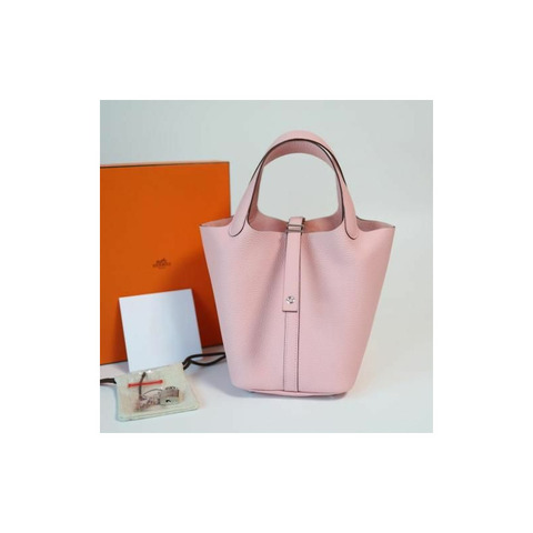 HERMES 下午 18 點 Picotin 鎖玫瑰櫻花印章