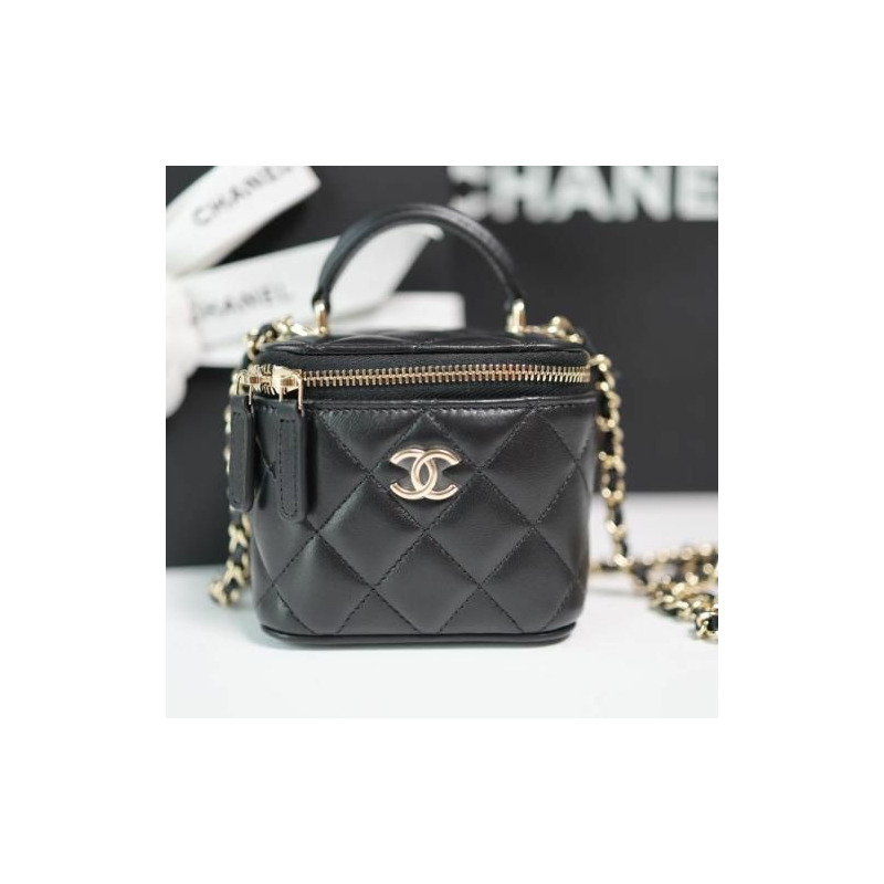 CHANEL 經典手提化妝包方形迷你包卡包 WOC AP2198-1