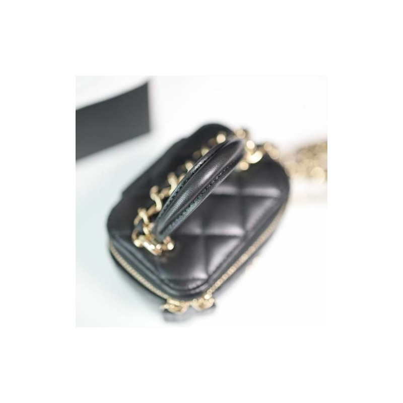 CHANEL 經典手提化妝包方形迷你包卡包 WOC AP2198-3