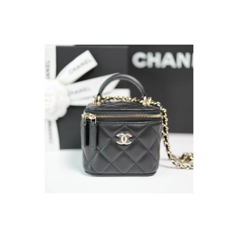 CHANEL 經典手提化妝包方形迷你包卡包 WOC AP2198-7