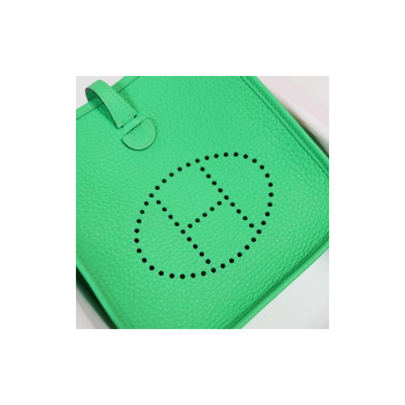 HERMES 迷你伊芙琳 TPM 16 V 漫畫銀色五金印章 B-4