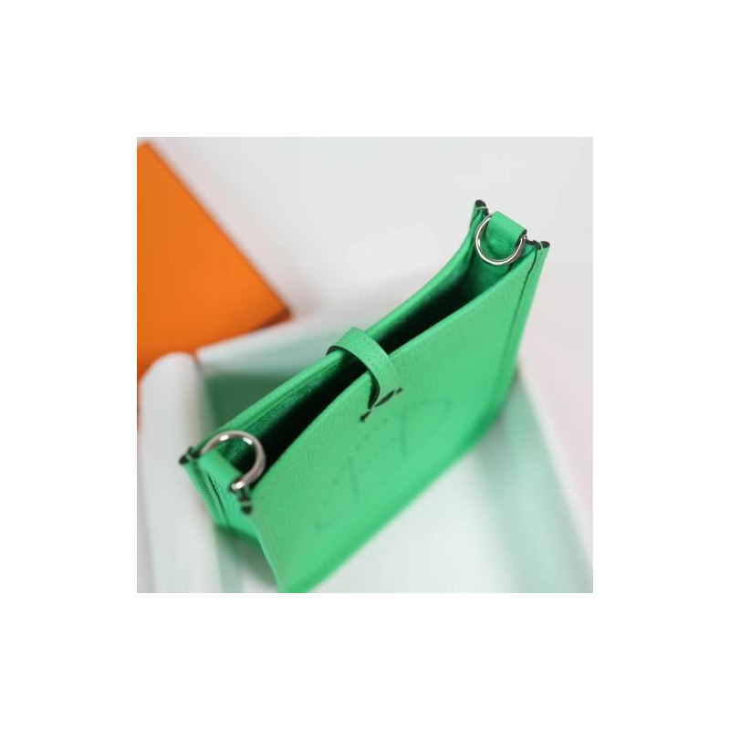 HERMES 迷你伊芙琳 TPM 16 V 漫畫銀色五金印章 B-5