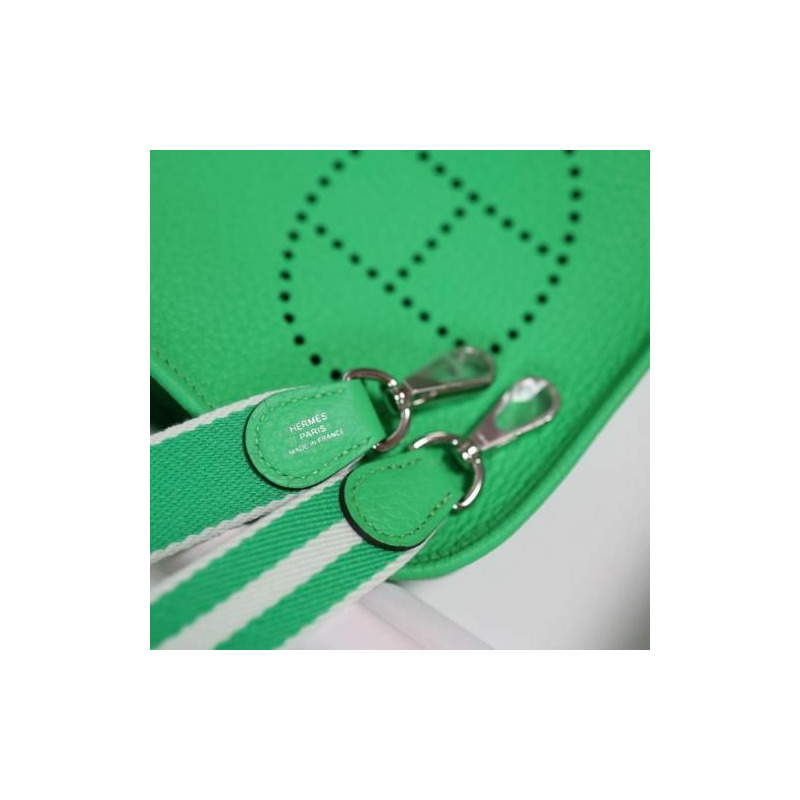 HERMES 迷你伊芙琳 TPM 16 V 漫畫銀色五金印章 B-6