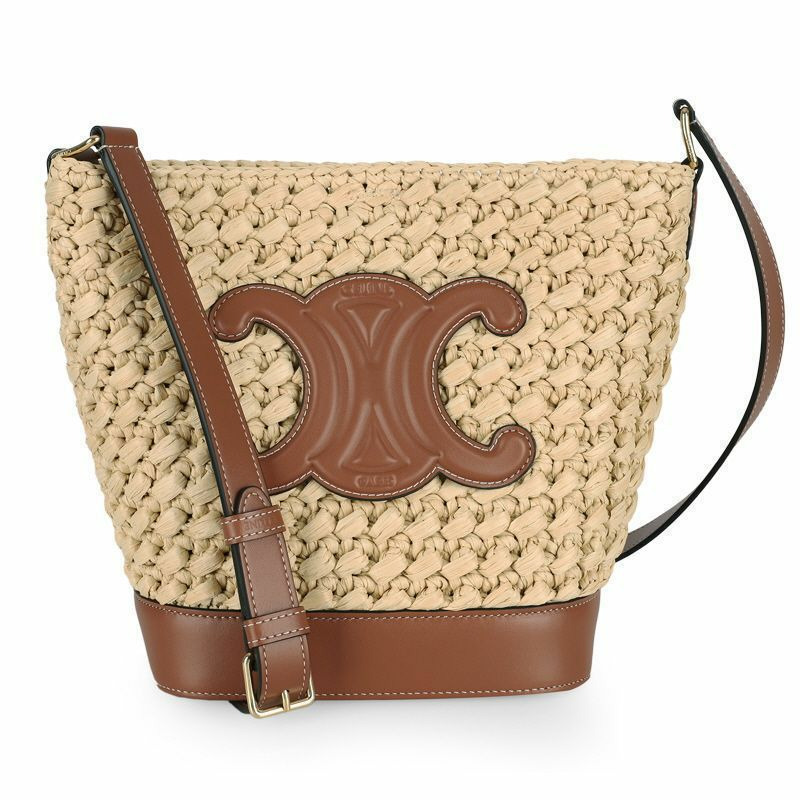 CELINE 女士 Quille Triomphe 小號水桶肩背包（米色）191442EXH 02NT-0