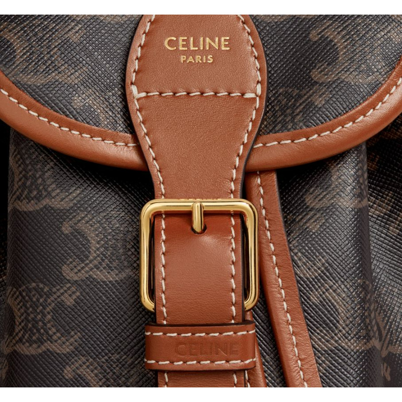 CELINE 迷你 Triomphe 背包（棕褐色）-4