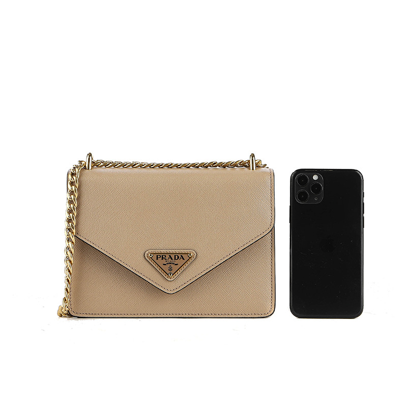 PRADA 24SS 女士 Saffiano 三角形 Logo 單肩包-17