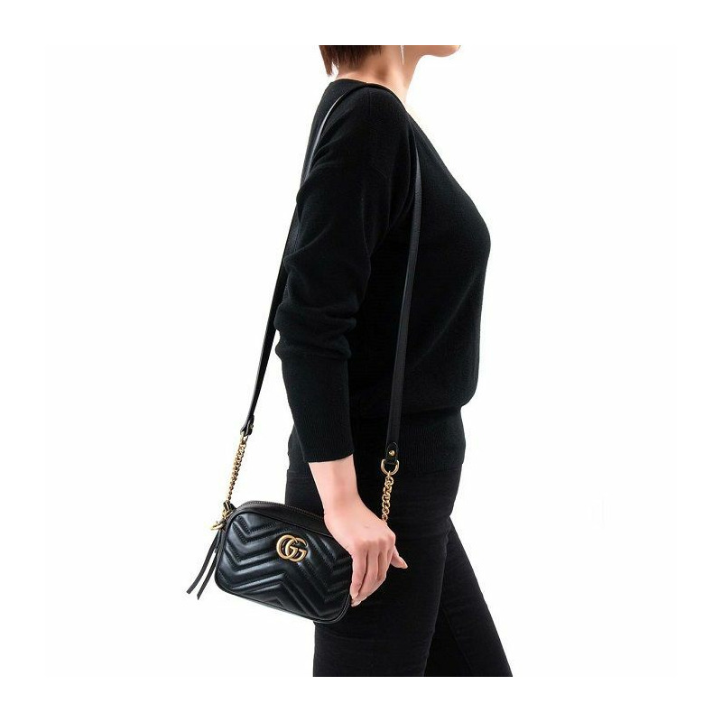 GUCCI GG Marmont 馬特拉塞凸紋迷你包 448065 DTD1T-9