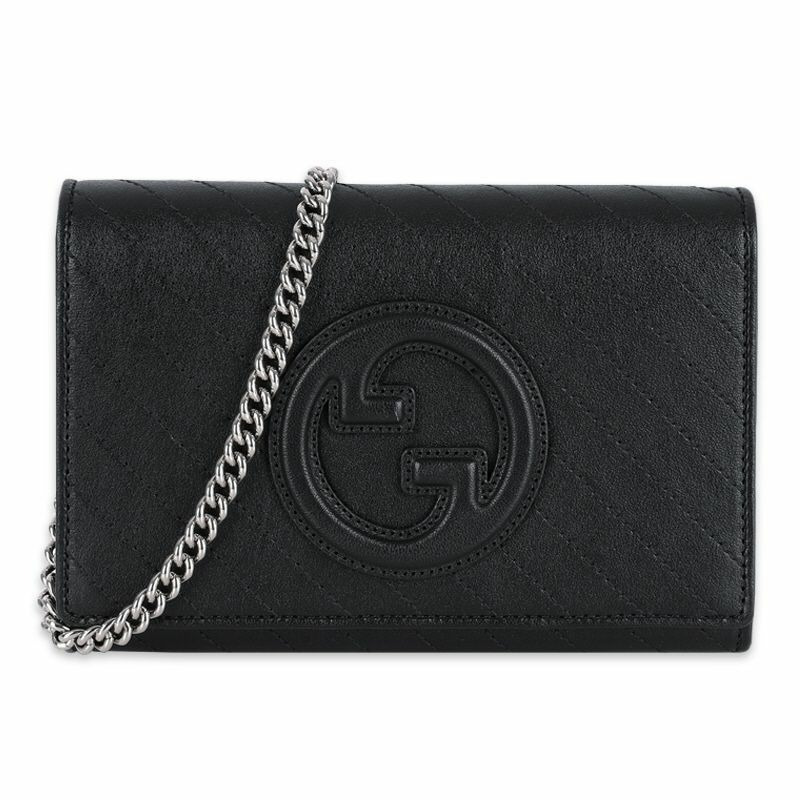 GUCCI Blondie 鏈條錢包斜背包（黑色）772213 AACP7 1000-0