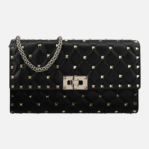 VALENTINO Rockstud Spike 鏈條包 黑色 4W2B0137 NAP