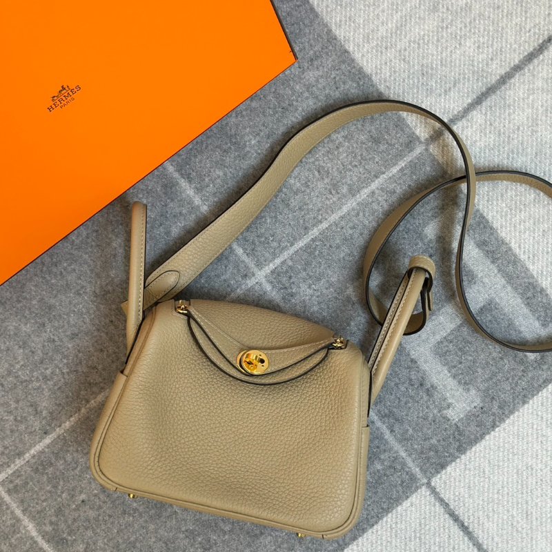 HERMES Mini lindy -  風衣灰金 Z-6