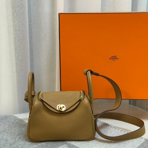 HERMES Mini lindy -  餅乾金 U