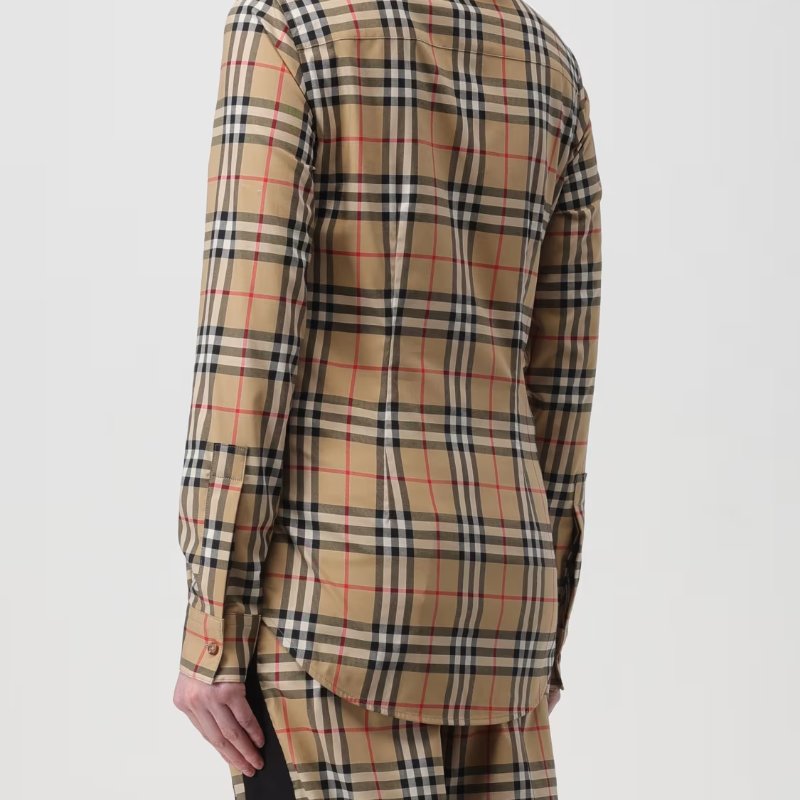 Burberry Button-Down Collar Vintage Check Shirt for Women in Archive Beige - 8083149-Archive_Beige ( Size: UK 4 )-3