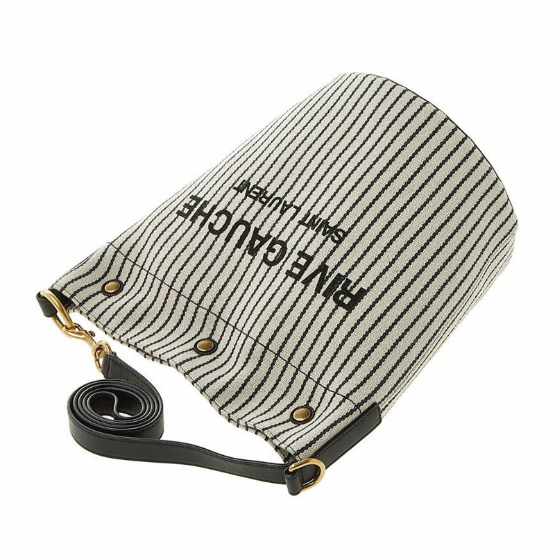 SAINT LAURENT 刺繡帆布羅紋包-4