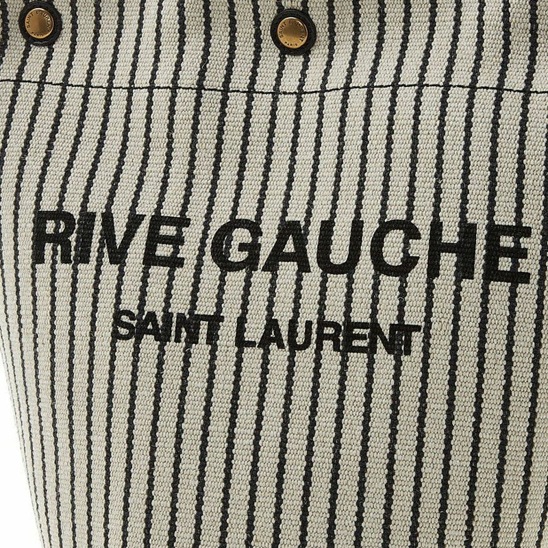 SAINT LAURENT 刺繡帆布羅紋包-7