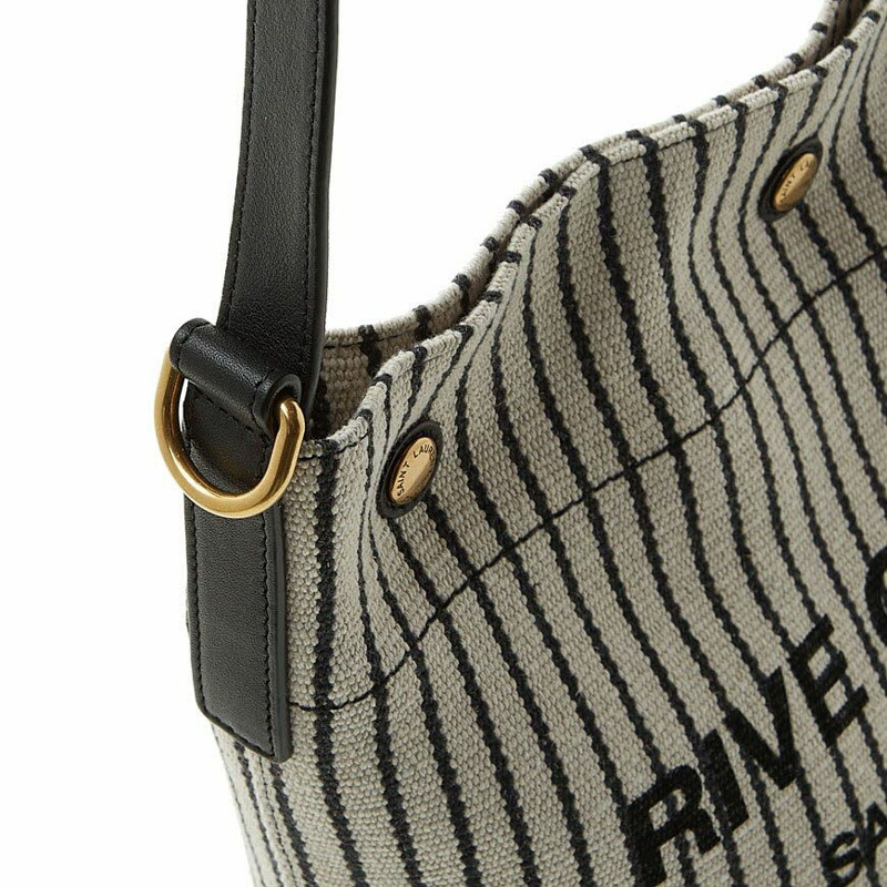 SAINT LAURENT 刺繡帆布羅紋包-8
