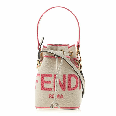 FENDI Montrezzo刺繡帆布迷你水桶