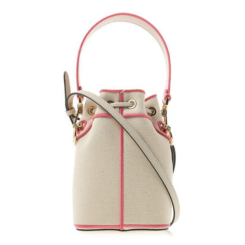 FENDI Montrezzo刺繡帆布迷你水桶-2