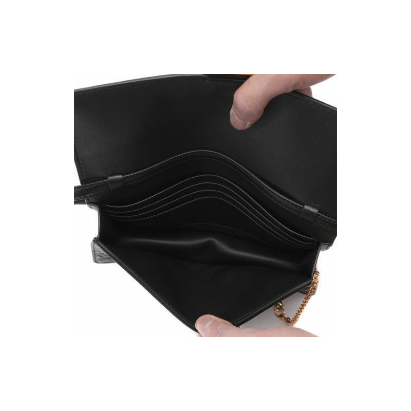 FENDI Baguette 鏈條單肩包 黑色 AAJD F0KUR-6