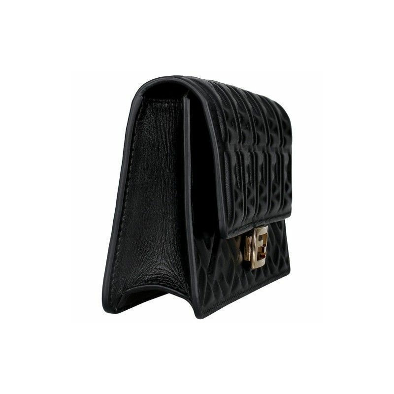 FENDI Baguette 鏈條單肩包 黑色 AAJD F0KUR-8