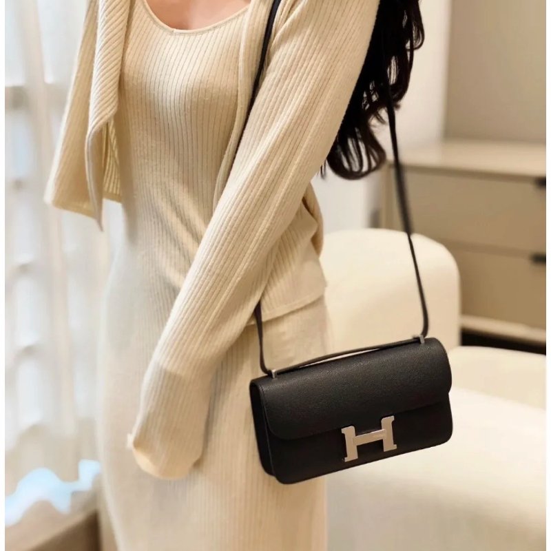 HERMES Constance elan 24 - 黑銀 W-9